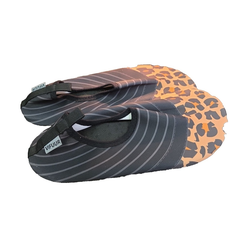 VIFUUR Womens Water Sports Shoes Leopard Black Adult size EU 42/43‎